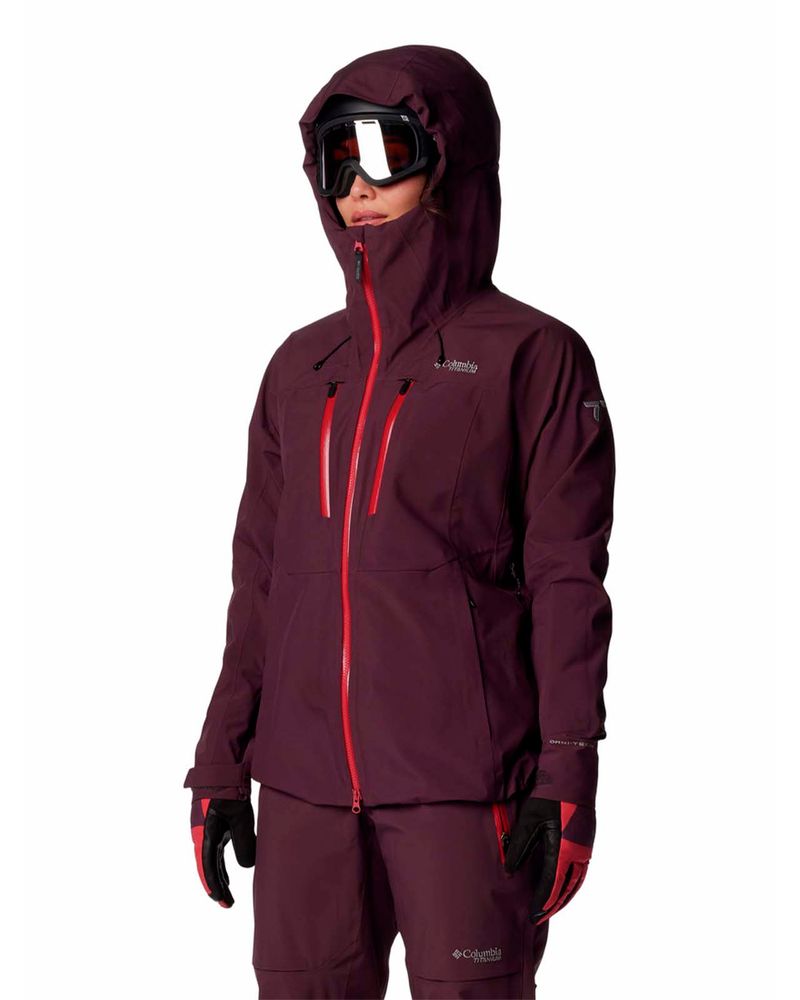 Cortaviento-Mujer-Platinum-Peak-II-3L-Ski-Morado-Columbia