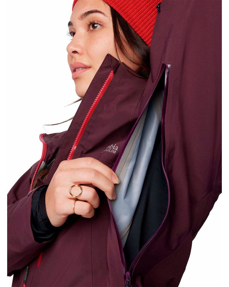 Cortaviento-Mujer-Platinum-Peak-II-3L-Ski-Morado-Columbia