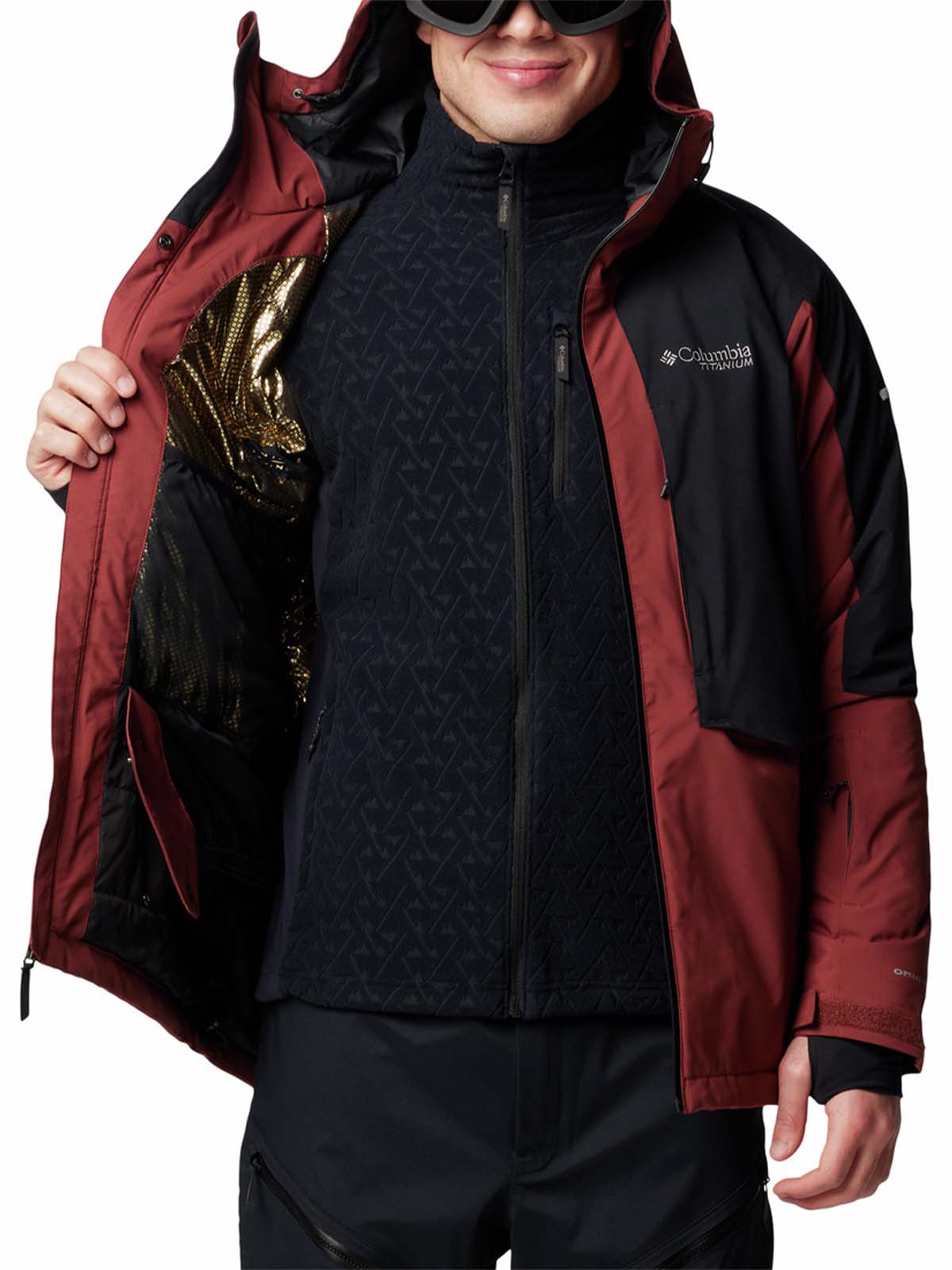 Cortaviento Hombre Highland Summit Ski Rojo Columbia