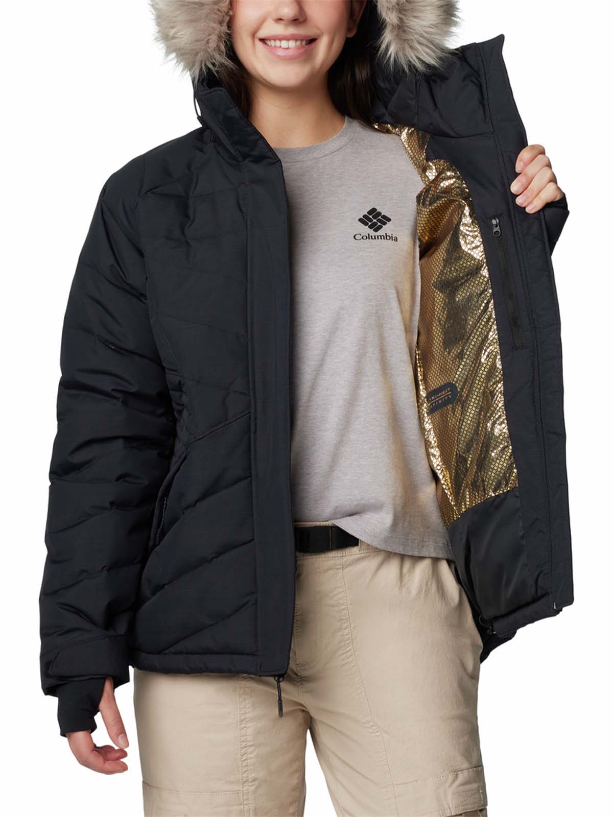 Parka Mujer Lay Down IV Negro Columbia