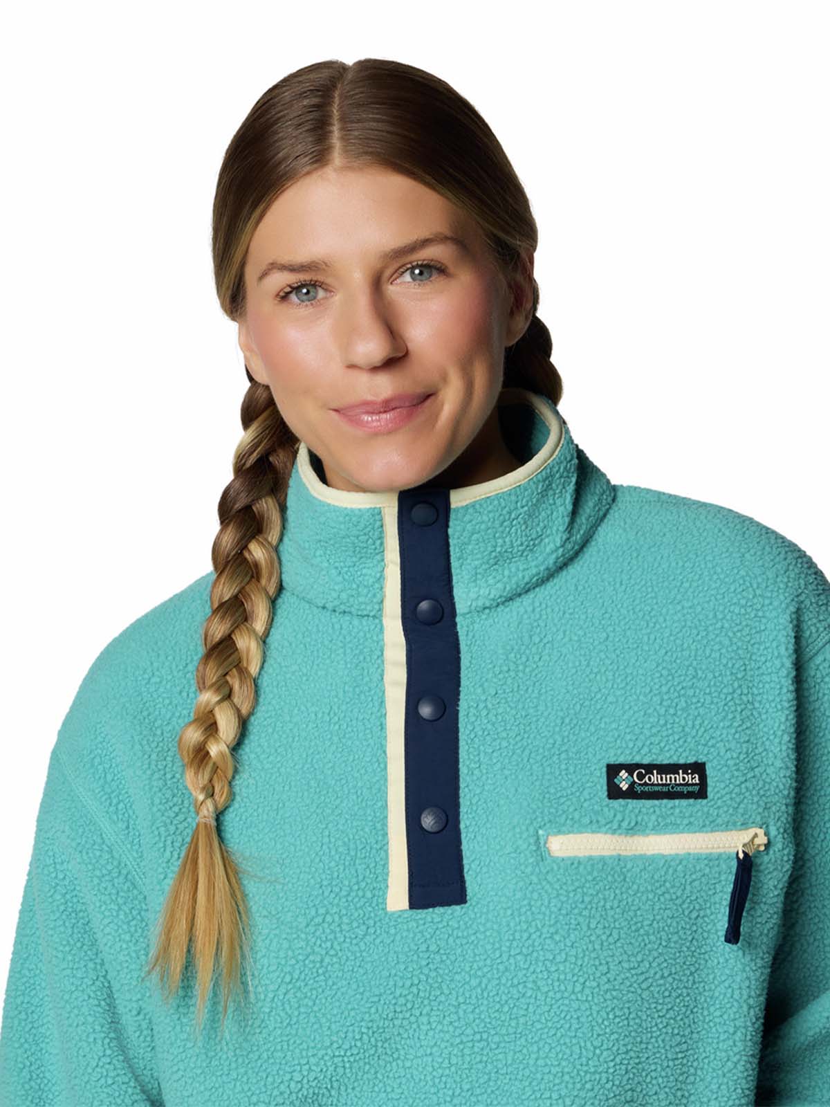 Polar Mujer Helvetia Snap Fleece Celeste Columbia