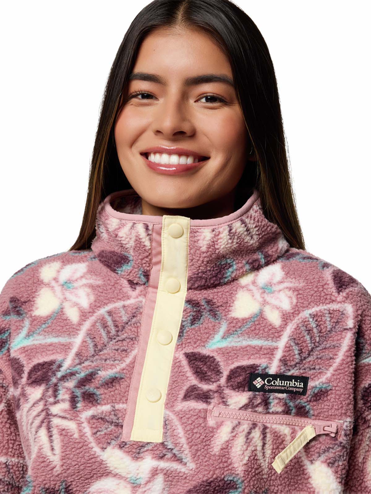 Polar Mujer Helvetia Snap Fleece Rosado Columbia