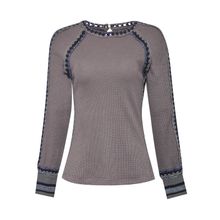 Polera Algodón Orgánico Mujer Maroma Azul Rockford