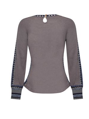 Polera Algodón Orgánico Mujer Maroma Azul Rockford