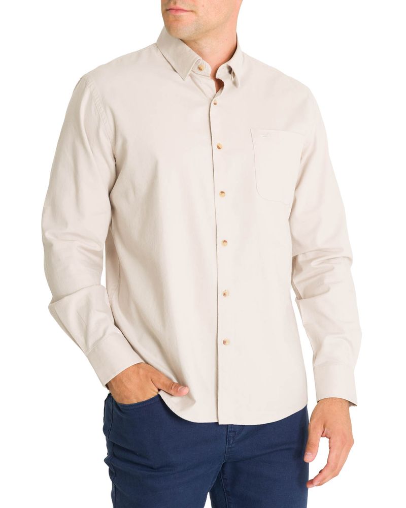 Camisa-Algodon-Organico-Hombre-Anzio-Beige-Rockford
