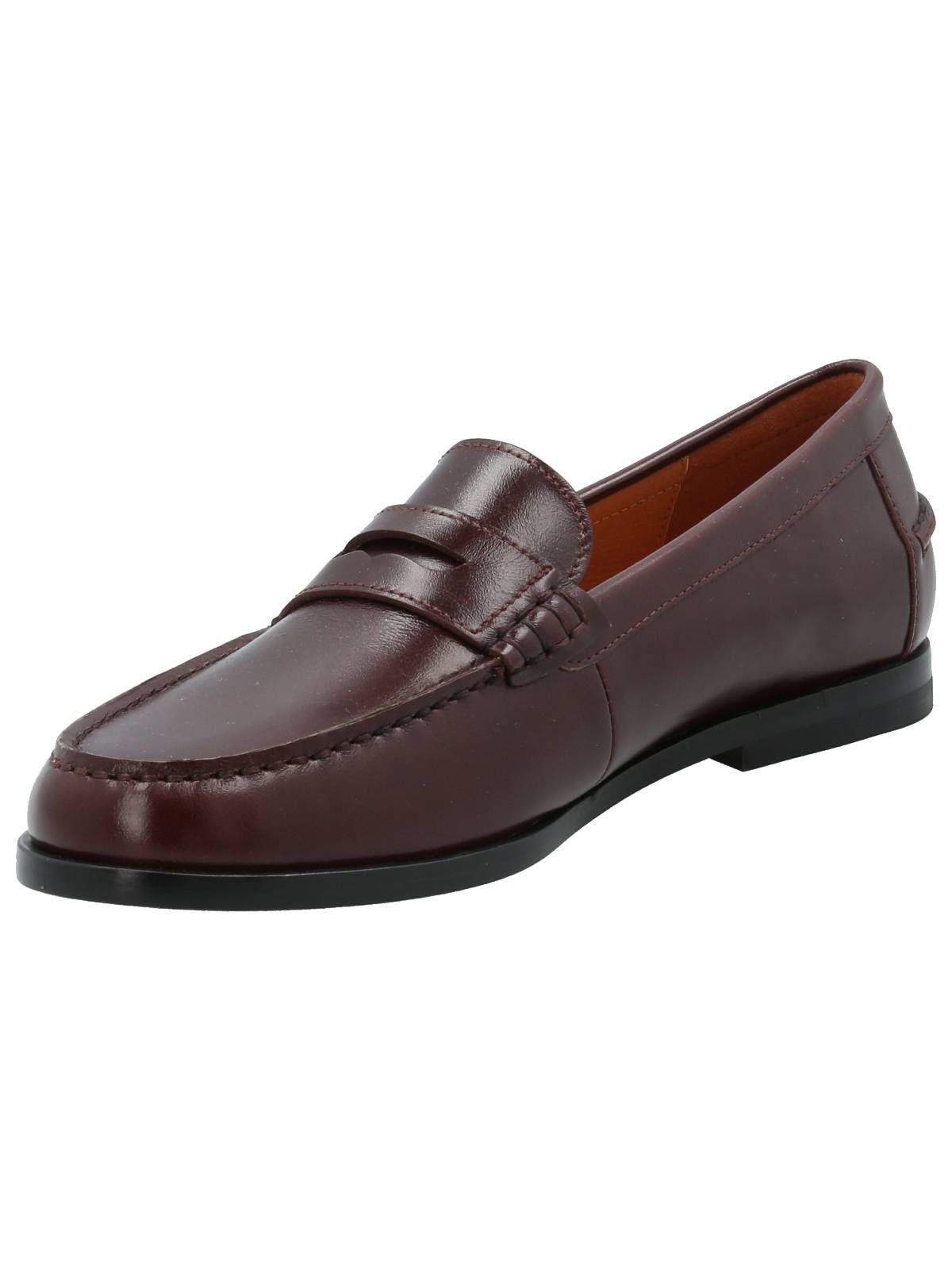 Mocasín Cuero Mujer Ramiz Burdeo Rockford
