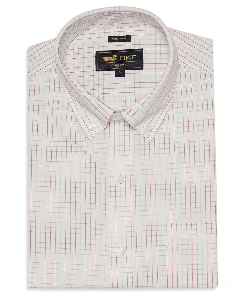 Camisa-Cuello-Button-Down-Hombre-WF-Blanco-a-Cuadros-Rockford