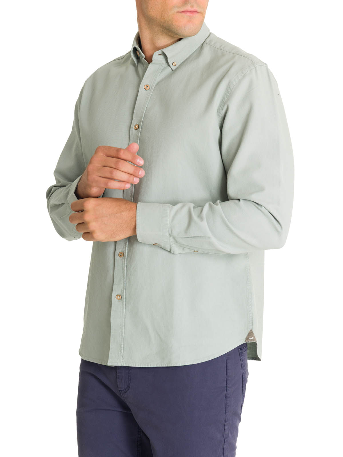 Camisa Algodón Orgánico Hombre Hunter Verde Rockford