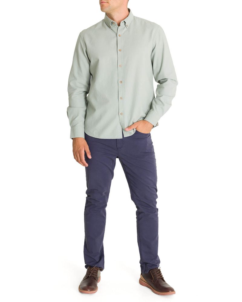 Camisa-Algodon-Organico-Hombre-Hunter-Verde-Rockford