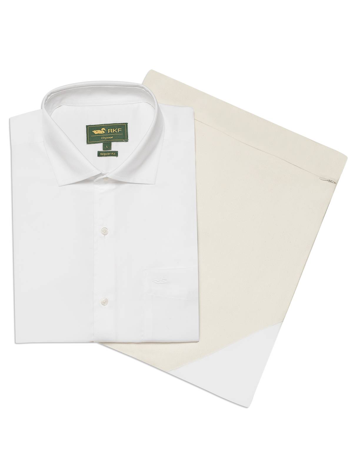 Camisa Cuello Italiano Hombre Easysolid Blanco Rockford