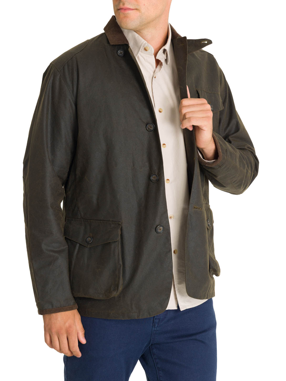 Chaqueta Wax Hombre Claswax Verde Rockford