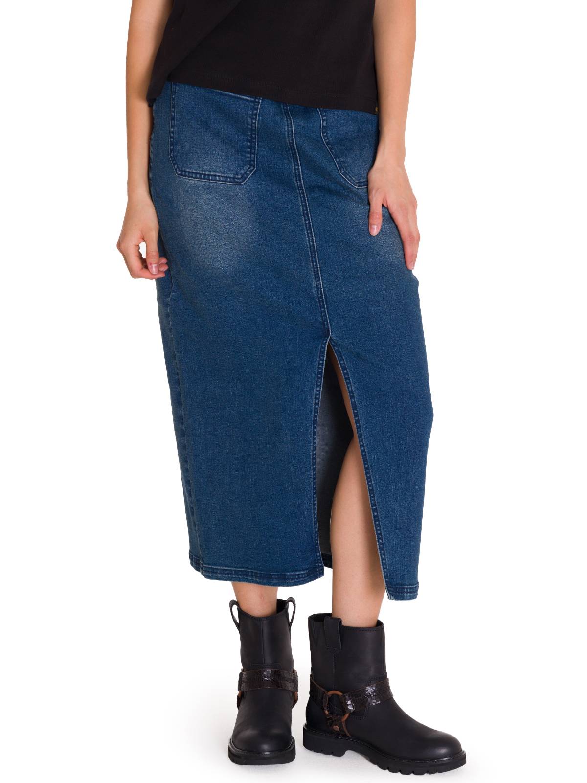 Falda Ajustada Casual Mujer CARPENTER MAXI SKIRT Denim Cat
