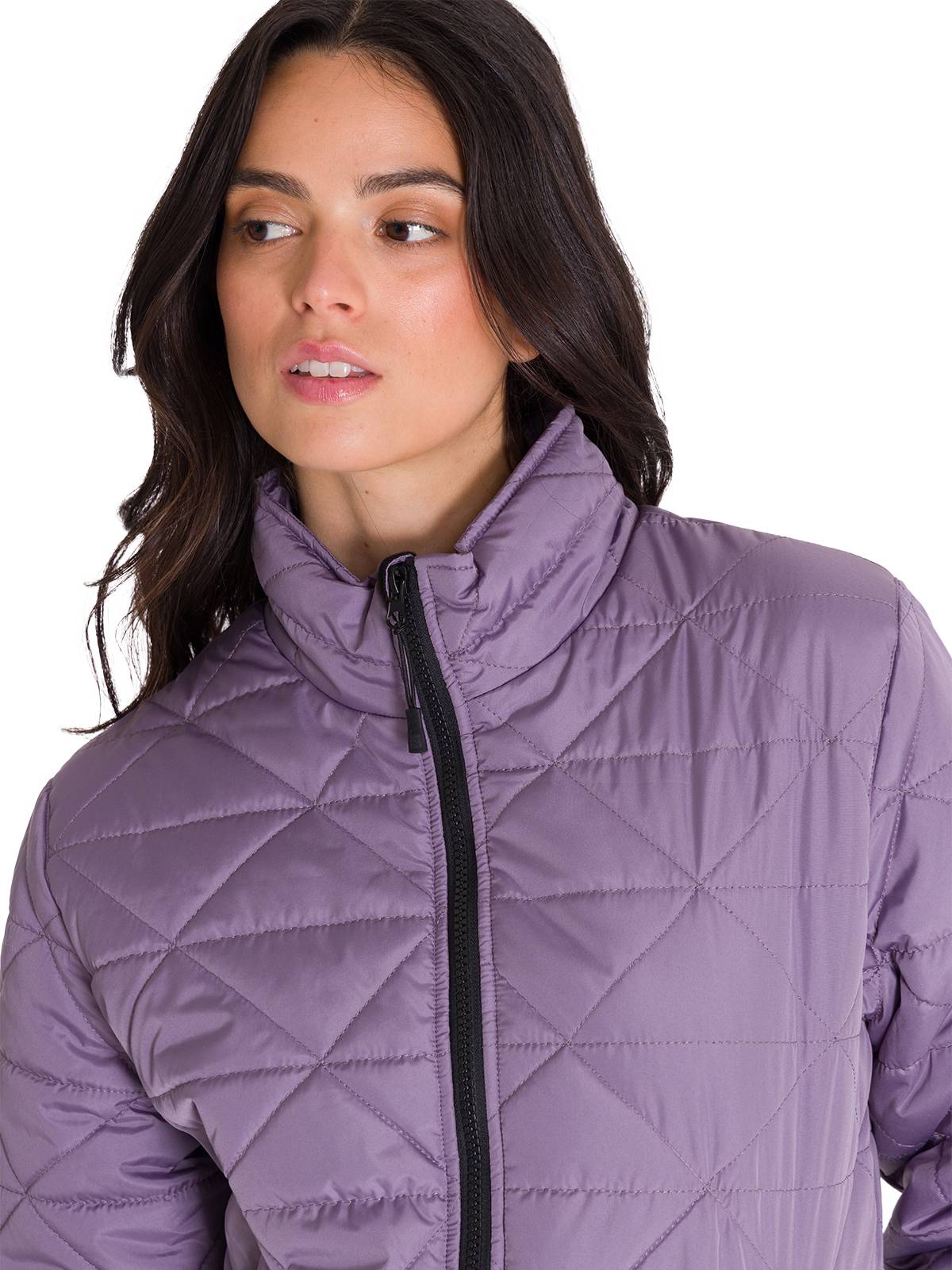 Parka Manga Larga Mujer W Mediumweight Insulated Triangle Quilted Lila Cat