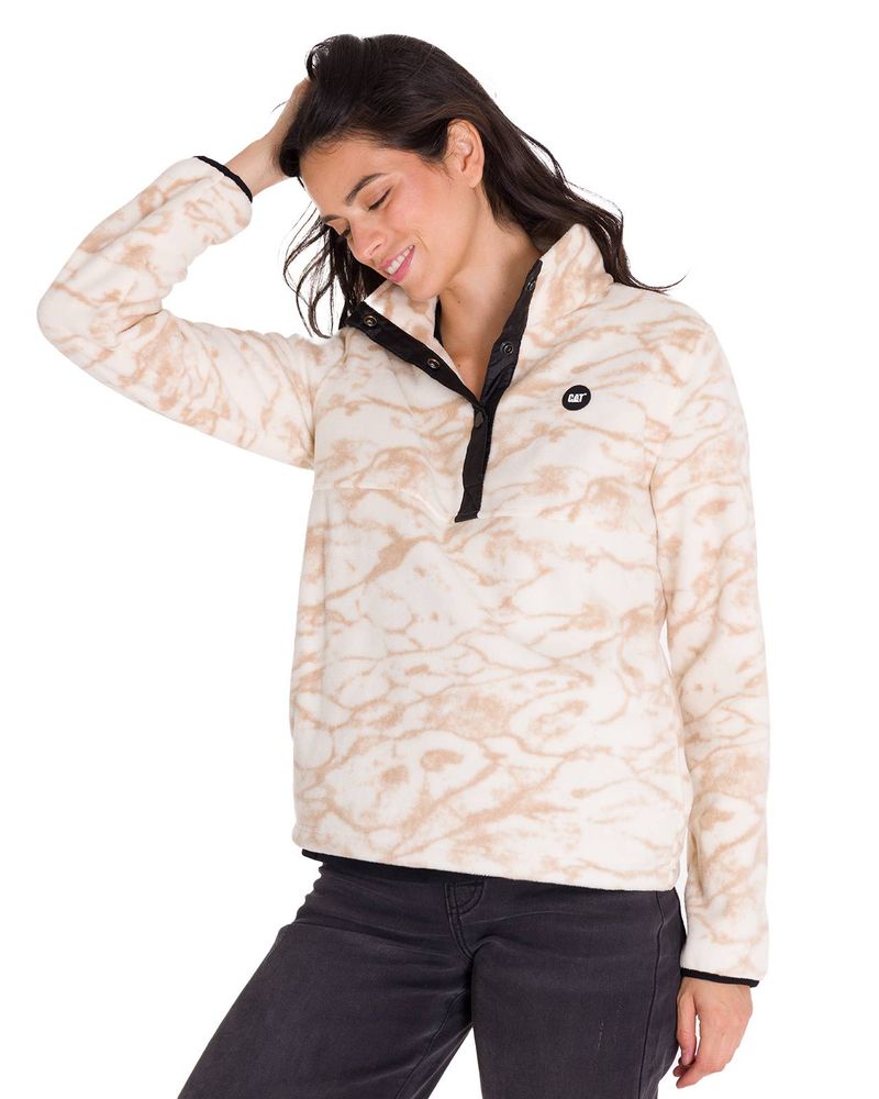 Polar-Manga-Larga-Mujer-W-Polar-Fleece-Half-Snap-Po-Beige-Cat