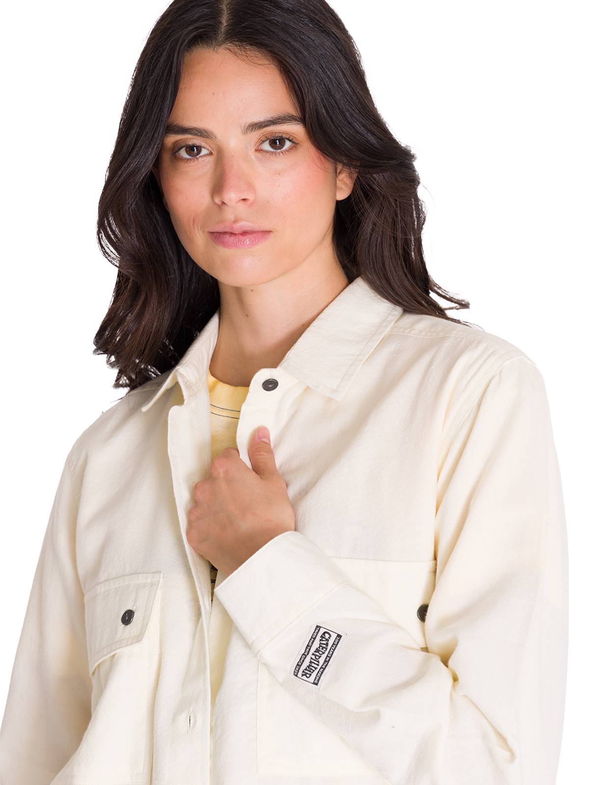 Camisa Manga Larga Mujer Heritage Uniform Boxy L/S Vainilla Cat