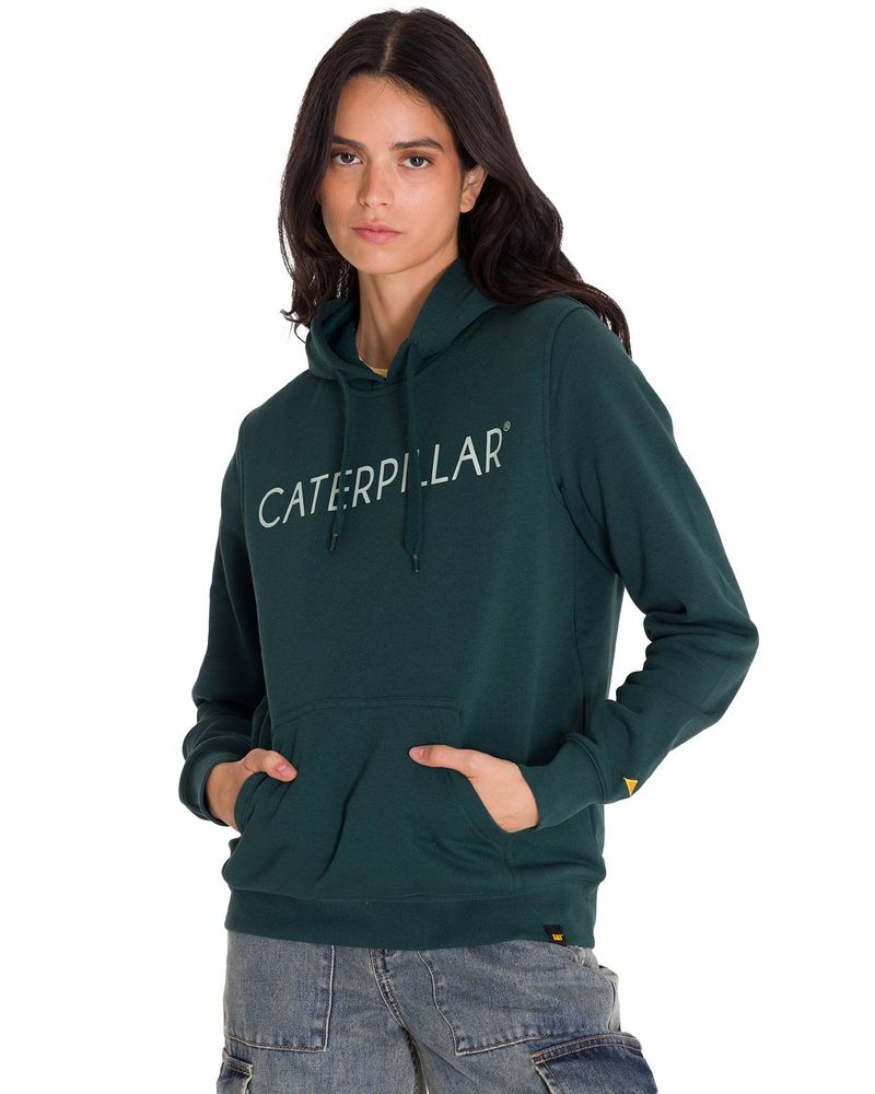 Poleron-Con-Gorro-Hombre-Logo-Caterpillar-Verde-Cat