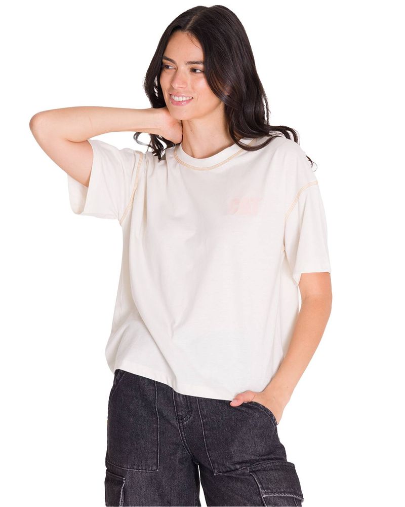Polera-Manga-Corta-Mujer-Boxy-Amarillo-Cat