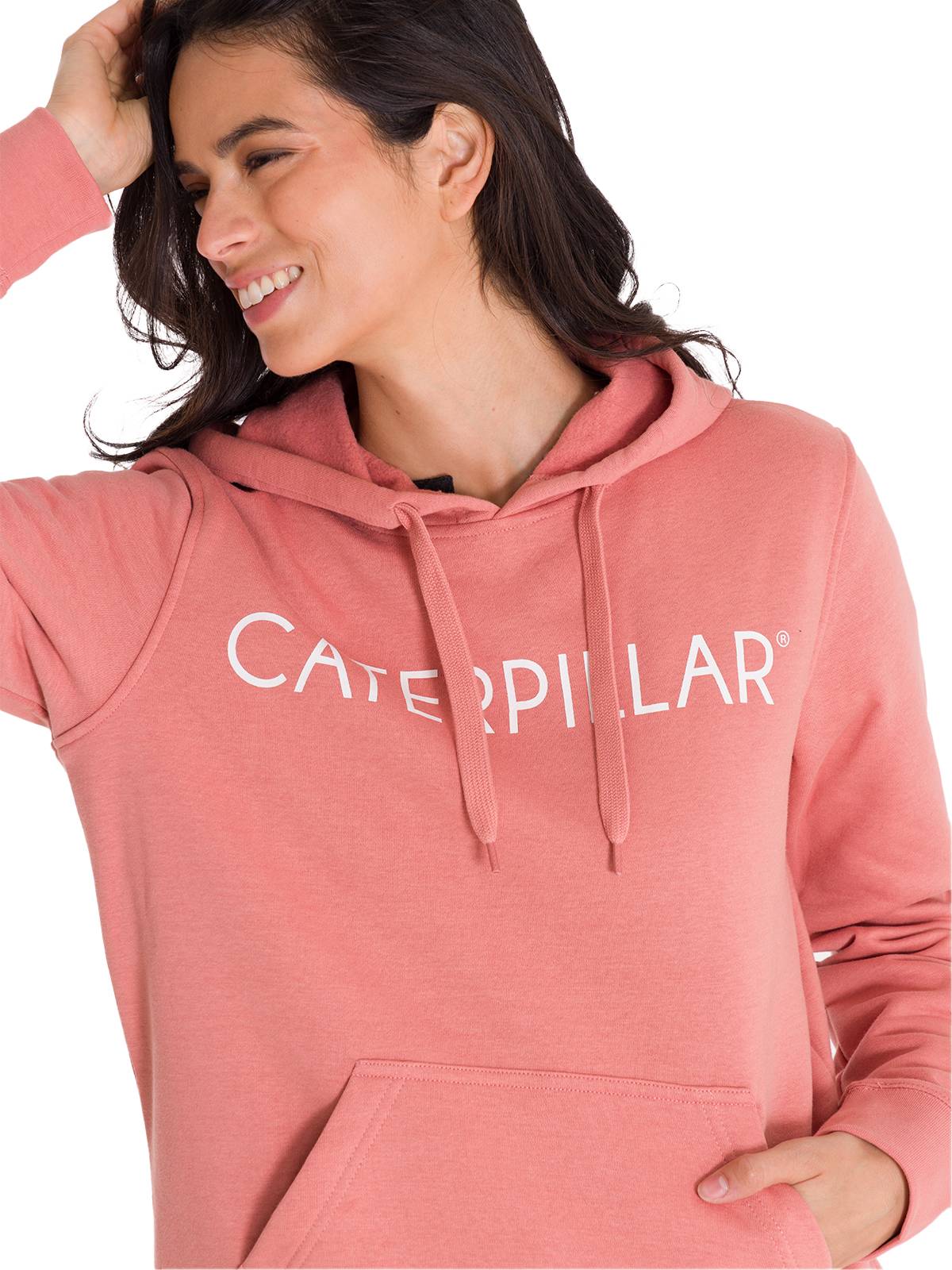 Polerón Con Gorro Hombre Logo CaterpillarTerracota Cat