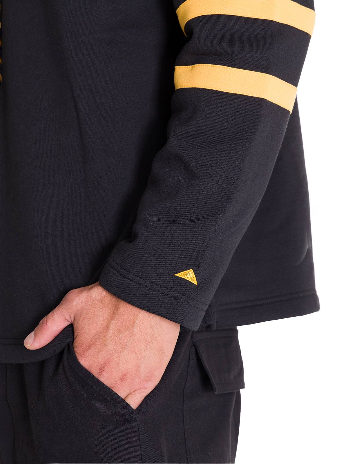 Polerón Manga Larga Hombre CENTENNIAL LACE-UP HOODIE Negro Cat