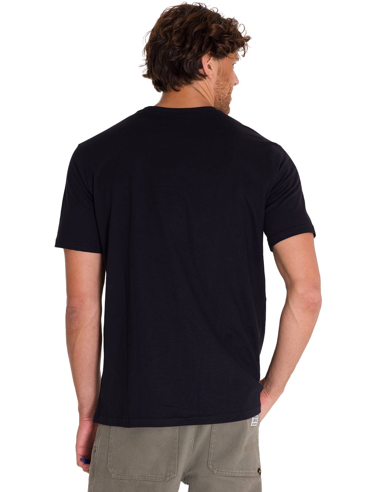 Polera Manga Corta Casual Hombre CENTENNIAL 100 YEARS GRAPHIC TEE Negra Cat