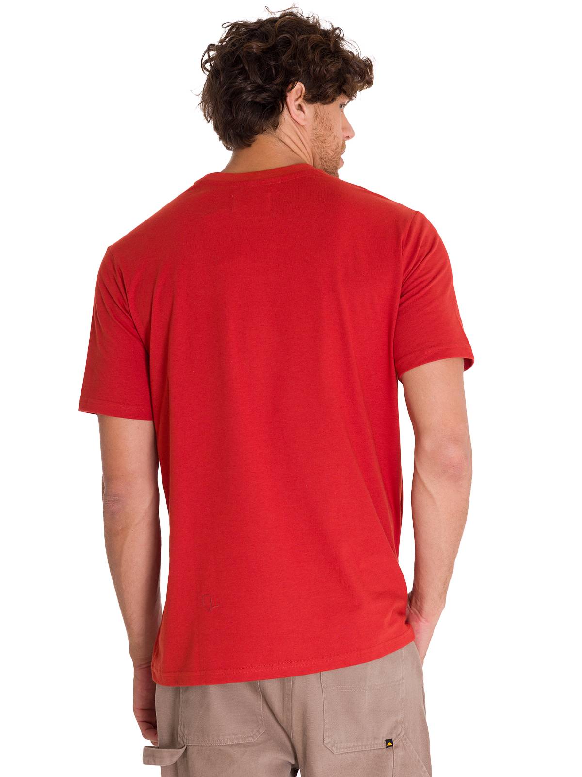 Polera Manga Corta Casual Hombre CENTENNIAL 100 YEARS GRAPHIC TEE  Roja Cat