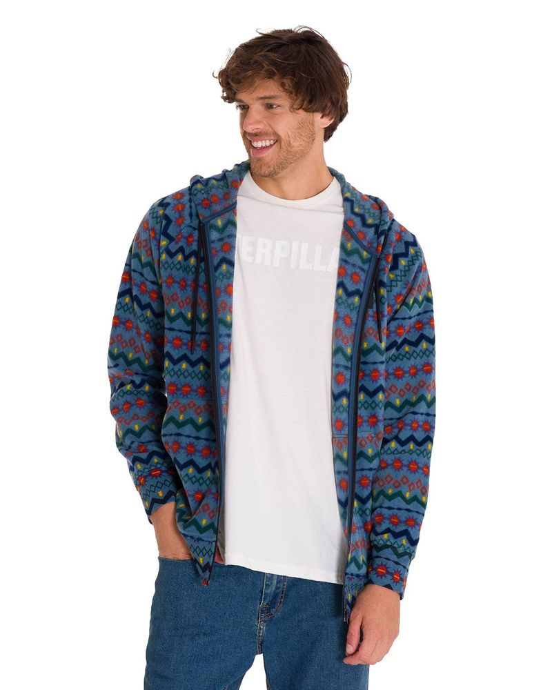 Polar-Manga-Larga-Unisex-Microfleece-Full-Zip-Hoodie-Petroleo-Cat