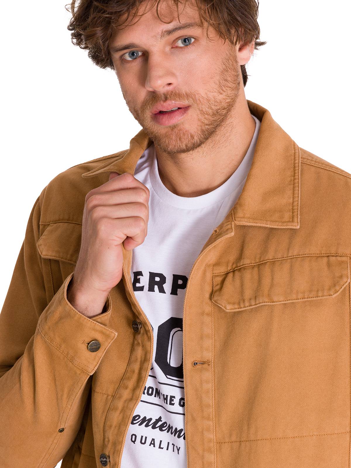 Chaqueta Manga Larga Hombre Heritage Uniform Twill Shirt Caramelo Cat