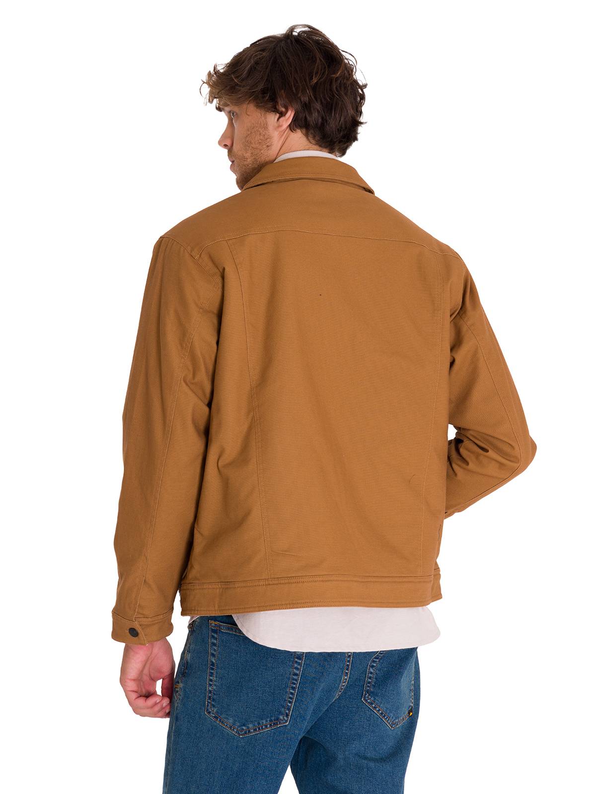 Chaqueta Manga Larga Hombre Trucker Bronce Cat
