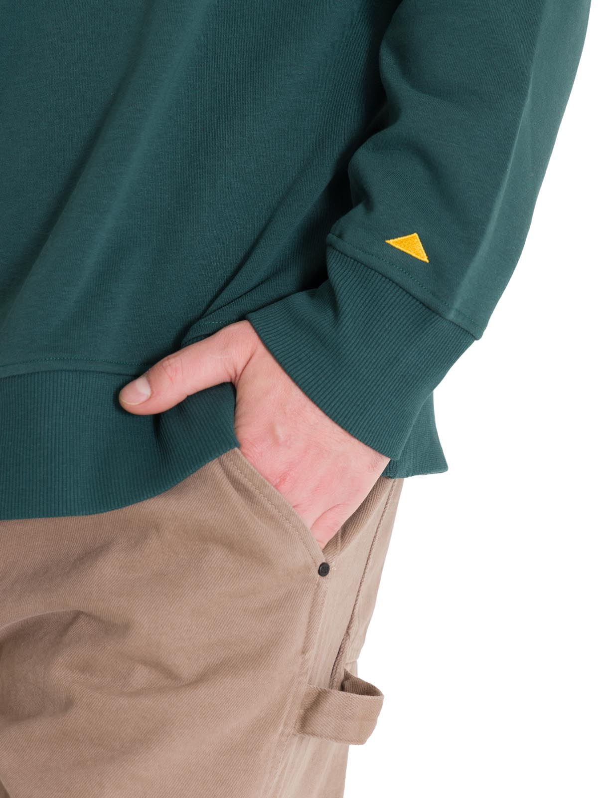 Polerón Crewneck Hombre Logo Caterpillar Verde Cat