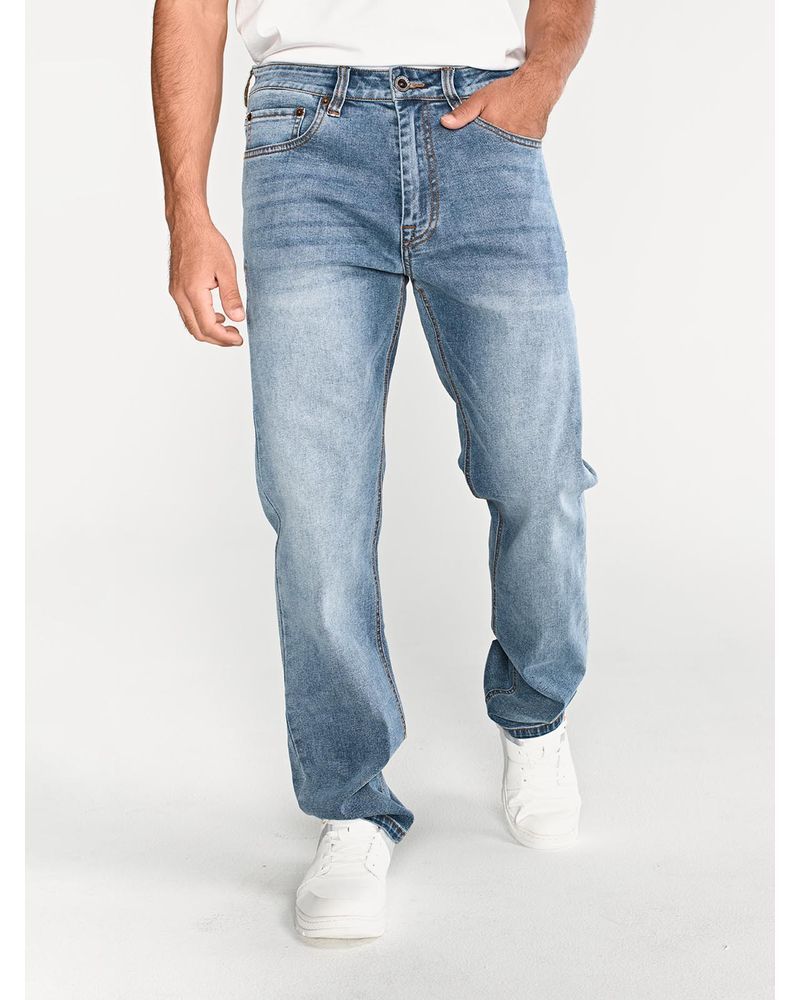 Jeans-Rectos-Hombre-Tribllend-Stretch-Azul-Claro-Cat