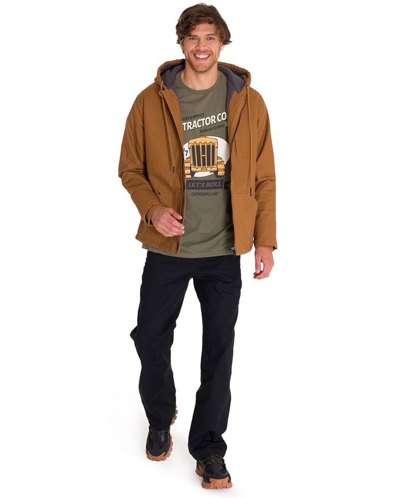Chaqueta-Hombre-Hooded-Sherpa-Bronze-Cat