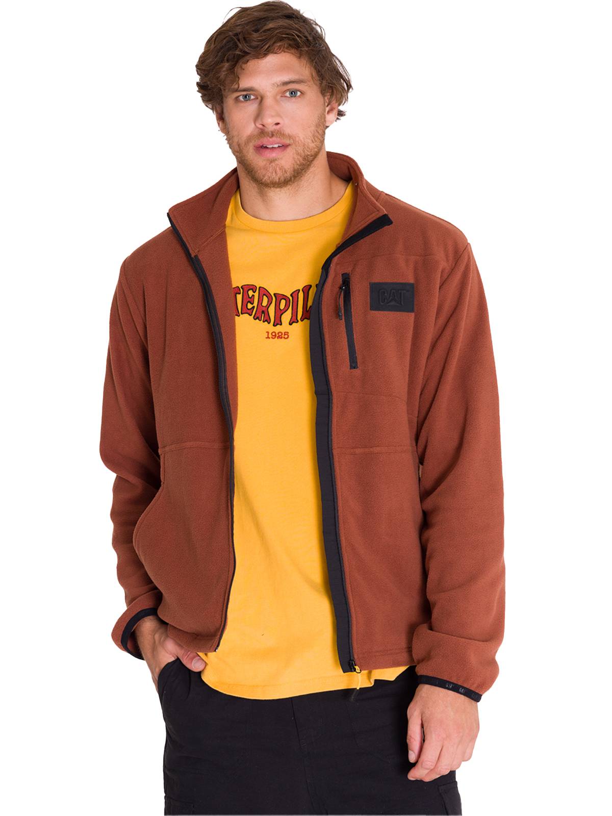 Polar Hombre Microfleece Full Zip Café CAT