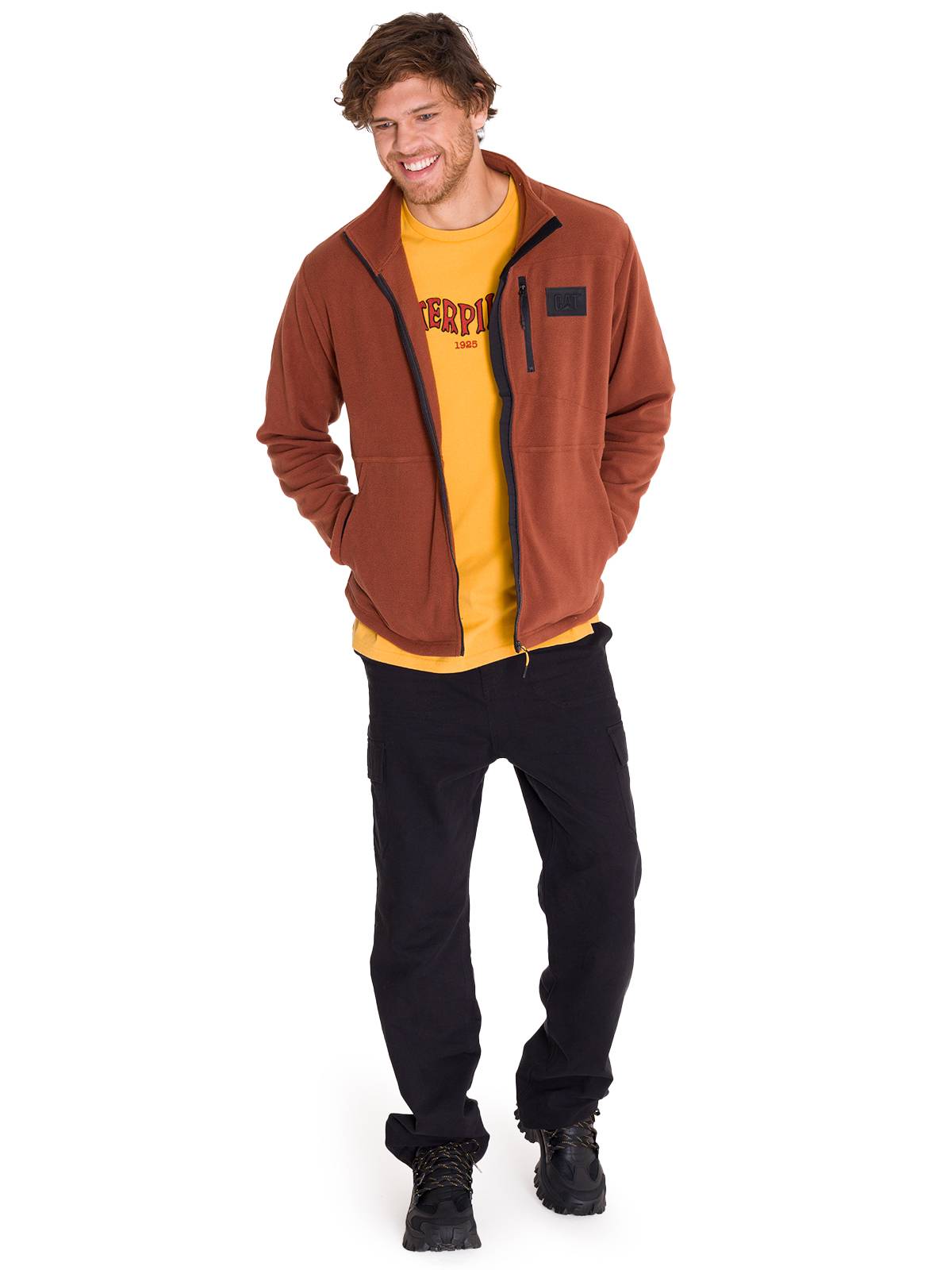 Polar Hombre Microfleece Full Zip Café CAT