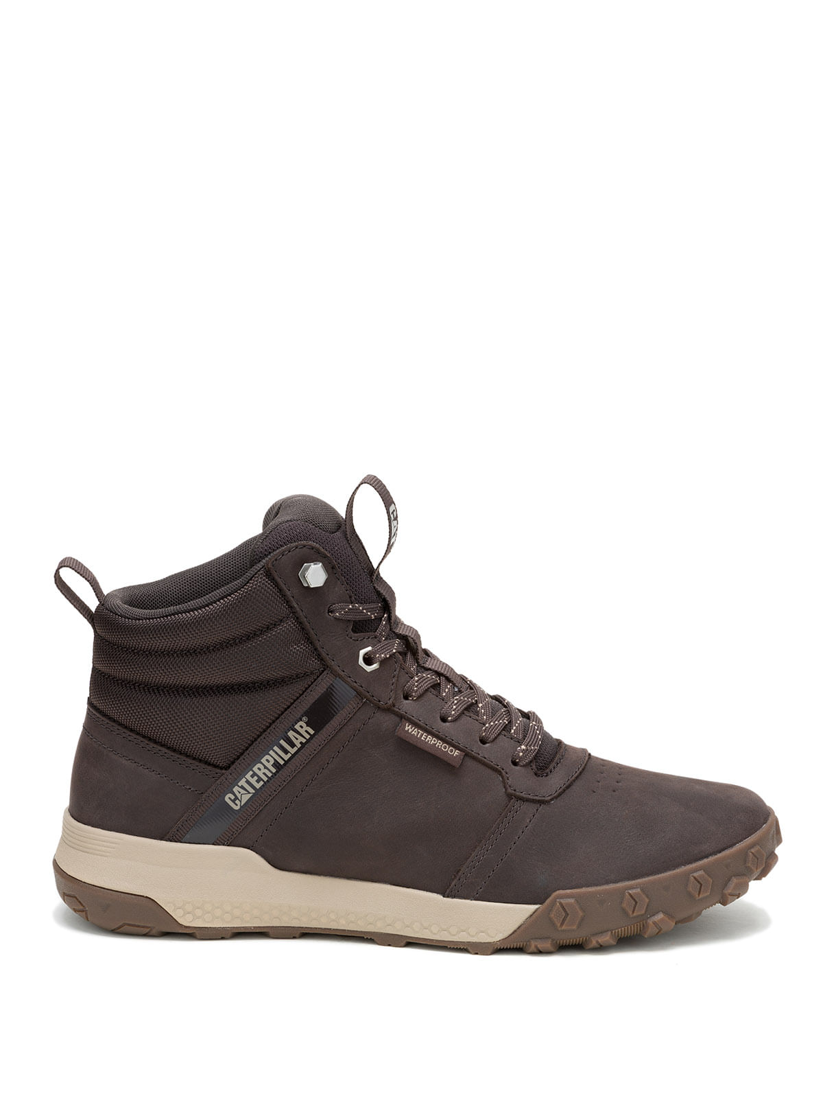 Botín Waterproof Hombre Hex Ready Mid Café Cat